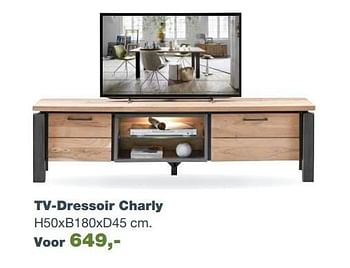 Aanbiedingen Tv-dressoir charly - Huismerk - INhouse - Geldig van 20/02/2017 tot 02/04/2017 bij INhouse