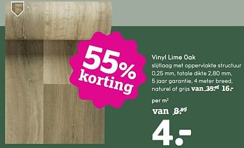 Aanbiedingen Vinyl lime oak - Huismerk - Leen Bakker - Geldig van 13/03/2017 tot 26/03/2017 bij Leen Bakker