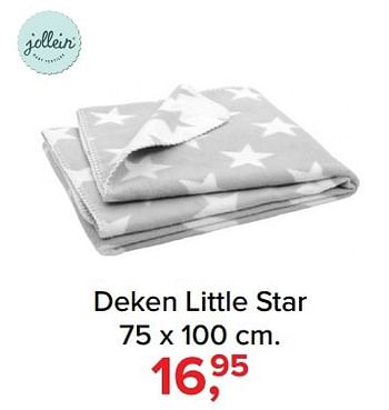Aanbiedingen Deken little star - Jollein - Geldig van 06/03/2017 tot 02/04/2017 bij Baby-Dump