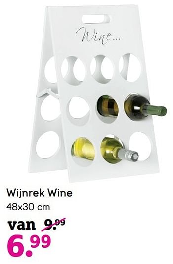 Aanbiedingen Wijnrek wine - Huismerk - Leen Bakker - Geldig van 13/03/2017 tot 26/03/2017 bij Leen Bakker
