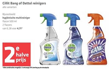 Aanbiedingen Cillit bang of dettol reinigers - Dettol - Geldig van 09/03/2017 tot 15/03/2017 bij Spar