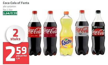 Aanbiedingen Coca-cola of fanta - The Coca Cola Company - Geldig van 09/03/2017 tot 15/03/2017 bij Spar