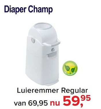 Aanbiedingen Luieremmer regular - Diaper Champ - Geldig van 06/03/2017 tot 02/04/2017 bij Baby-Dump