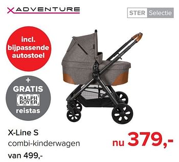 Aanbiedingen X-line s combi-kinderwagen - Xadventure - Geldig van 06/03/2017 tot 02/04/2017 bij Baby-Dump