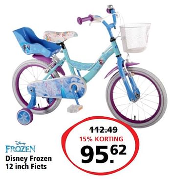 Aanbiedingen Disney frozen 12 inch fiets - Disney - Geldig van 06/03/2017 tot 19/03/2017 bij Intertoys