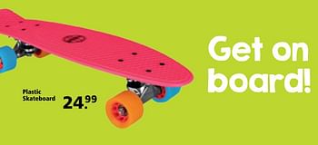 Aanbiedingen Plastic skateboard - Huismerk - Intertoys - Geldig van 06/03/2017 tot 19/03/2017 bij Intertoys