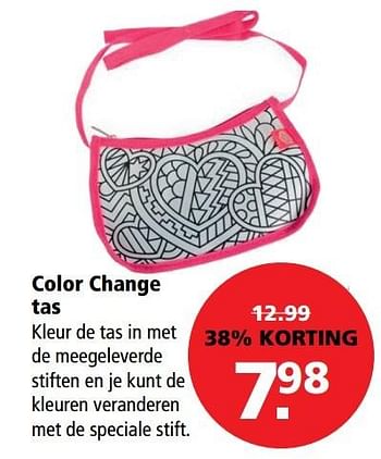 Aanbiedingen Color change tas - Huismerk - Intertoys - Geldig van 06/03/2017 tot 19/03/2017 bij Intertoys