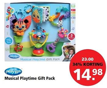Aanbiedingen Musical playtime gift pack - Playgro - Geldig van 06/03/2017 tot 19/03/2017 bij Intertoys