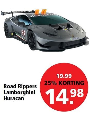 Aanbiedingen Road rippers lamborghini huracan - Road Rippers - Geldig van 06/03/2017 tot 19/03/2017 bij Intertoys