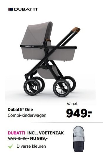 Aanbiedingen Dubatti one combi-kinderwagen - Dubatti  - Geldig van 24/02/2017 tot 20/03/2017 bij Babypark