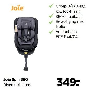 Aanbiedingen Joie spin 360 - Joie - Geldig van 24/02/2017 tot 20/03/2017 bij Babypark