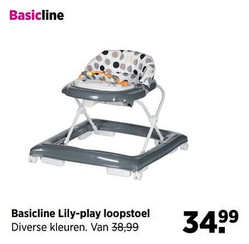 Aanbiedingen Basicline lily-play loopstoel - Basicline - Geldig van 24/02/2017 tot 20/03/2017 bij Babypark