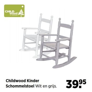 Aanbiedingen Childwood kinder schommelstoel - Child Wood - Geldig van 24/02/2017 tot 20/03/2017 bij Babypark