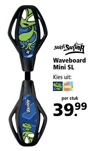 Aanbiedingen Waveboard mini sl - Street Surfing - Geldig van 06/03/2017 tot 19/03/2017 bij Intertoys