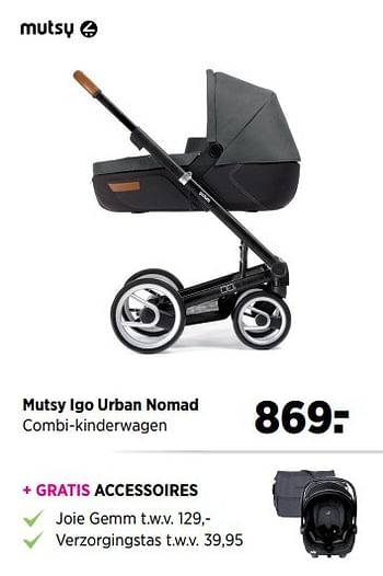 Aanbiedingen Mutsy igo urban nomad combi-kinderwagen - Mutsy - Geldig van 24/02/2017 tot 20/03/2017 bij Babypark