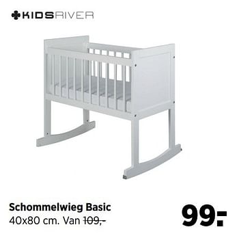 Aanbiedingen Schommelwieg basic - Kidsriver - Geldig van 24/02/2017 tot 20/03/2017 bij Babypark