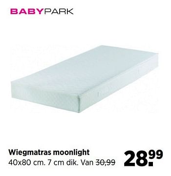Aanbiedingen Wiegmatras moonlight - Huismerk - Babypark - Geldig van 24/02/2017 tot 20/03/2017 bij Babypark