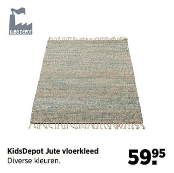 Aanbiedingen Kidsdepot jute vloerkleed - KidsDepot  - Geldig van 24/02/2017 tot 20/03/2017 bij Babypark