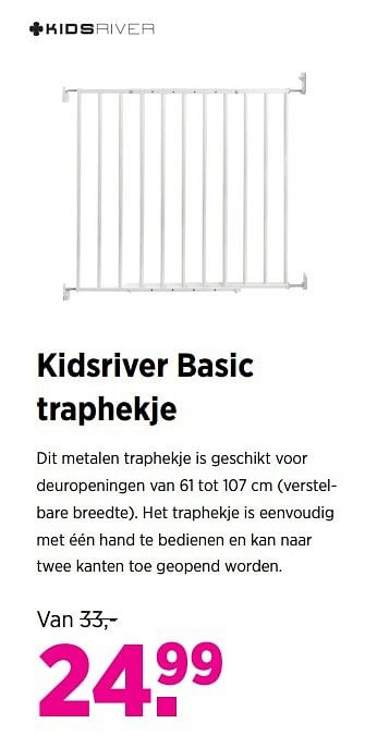 Aanbiedingen Kidsriver basic traphekje - Kidsriver - Geldig van 24/02/2017 tot 20/03/2017 bij Babypark