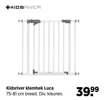 Aanbiedingen Kidsriver klemhek luca - Kidsriver - Geldig van 24/02/2017 tot 20/03/2017 bij Babypark