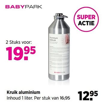 Aanbiedingen Kruik aluminium - Huismerk - Babypark - Geldig van 24/02/2017 tot 20/03/2017 bij Babypark