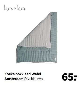 Aanbiedingen Koeka boxkleed wafel amsterdam - Koeka - Geldig van 24/02/2017 tot 20/03/2017 bij Babypark