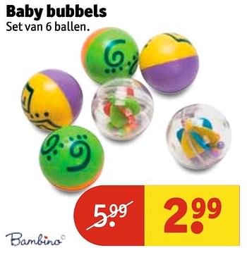 Aanbiedingen Baby bubbels - Huismerk - Kruidvat - Geldig van 07/03/2017 tot 19/03/2017 bij Kruidvat