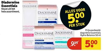 Aanbiedingen Diadermine essentials - Diadermine - Geldig van 07/03/2017 tot 19/03/2017 bij Kruidvat