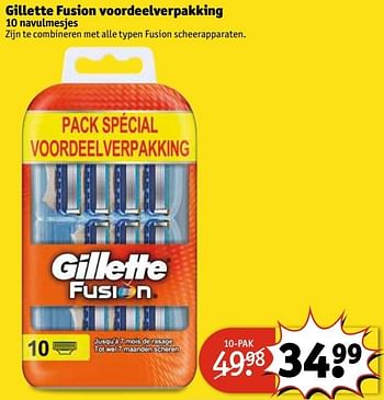 Aanbiedingen Gillette fusion voordeelverpakking - Gillette - Geldig van 07/03/2017 tot 19/03/2017 bij Kruidvat