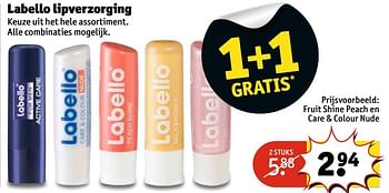 Aanbiedingen Labello lipverzorging - Labello - Geldig van 07/03/2017 tot 19/03/2017 bij Kruidvat