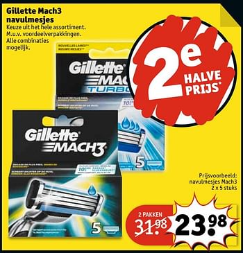 Aanbiedingen Gillette mach3 navulmesjes - Gillette - Geldig van 07/03/2017 tot 19/03/2017 bij Kruidvat