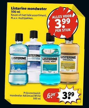 Aanbiedingen Listerine mondwater - Listerine - Geldig van 07/03/2017 tot 19/03/2017 bij Kruidvat