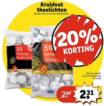 Aanbiedingen Kruidvat theelichten - Huismerk - Kruidvat - Geldig van 07/03/2017 tot 19/03/2017 bij Kruidvat