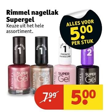 Aanbiedingen Rimmel nagellak supergel - Rimmel - Geldig van 07/03/2017 tot 19/03/2017 bij Kruidvat