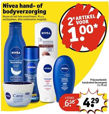 Aanbiedingen Nivea hand- of bodyverzorging - Nivea - Geldig van 07/03/2017 tot 19/03/2017 bij Kruidvat