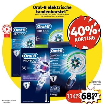 Aanbiedingen Oral-b elektrische tandenborstel - Oral-B - Geldig van 07/03/2017 tot 19/03/2017 bij Kruidvat