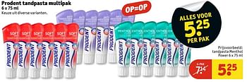Aanbiedingen Prodent tandpasta multipak - Prodent - Geldig van 07/03/2017 tot 19/03/2017 bij Kruidvat