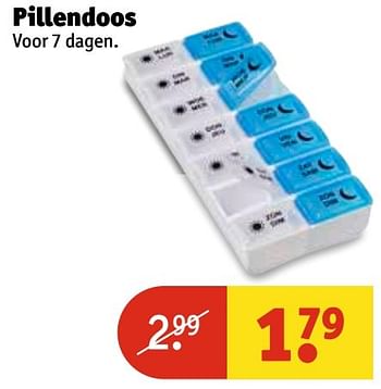 Aanbiedingen Pillendoos - Huismerk - Kruidvat - Geldig van 07/03/2017 tot 19/03/2017 bij Kruidvat