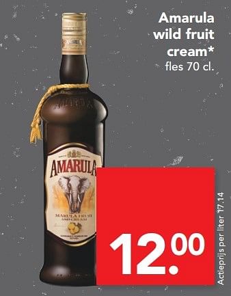 Aanbiedingen Amarula wild fruit cream - Amarula - Geldig van 12/03/2017 tot 18/03/2017 bij Deen Supermarkten