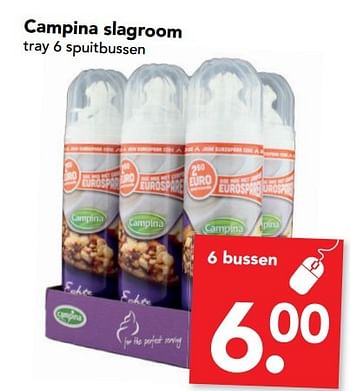 Aanbiedingen Campina slagroom - Campina - Geldig van 12/03/2017 tot 18/03/2017 bij Deen Supermarkten