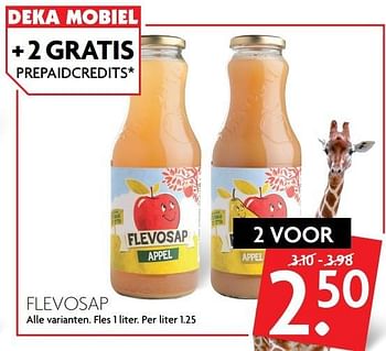 Aanbiedingen Flevosap - Flevosap - Geldig van 12/03/2017 tot 18/03/2017 bij Deka Markt