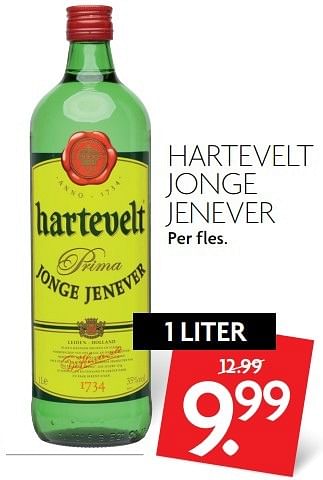 Aanbiedingen Hartevelt jonge jenever - Hartevelt - Geldig van 12/03/2017 tot 18/03/2017 bij Deka Markt