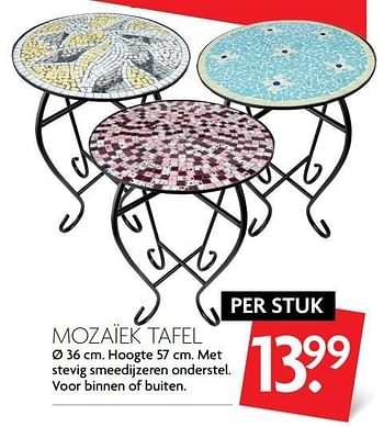 Aanbiedingen Mozaïek tafel - Huismerk - Deka Markt - Geldig van 12/03/2017 tot 18/03/2017 bij Deka Markt