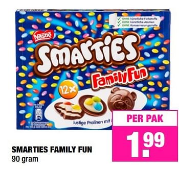 Aanbiedingen Smarties family fun - Nestlé - Geldig van 13/03/2017 tot 19/03/2017 bij Big Bazar