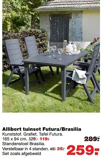 Aanbiedingen Allibert tuinset futura brasilia - Allibert - Geldig van 13/03/2017 tot 19/03/2017 bij Praxis