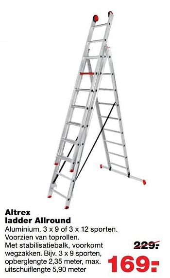 Aanbiedingen Altrex ladder allround - Altrex - Geldig van 13/03/2017 tot 19/03/2017 bij Praxis