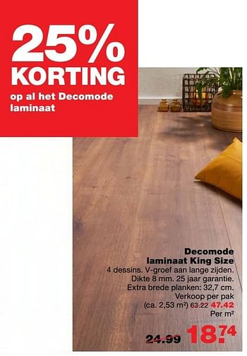 Aanbiedingen Decomode laminaat king size - DecoMode - Geldig van 13/03/2017 tot 19/03/2017 bij Praxis