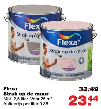 Aanbiedingen Flexa strak op de muur - Flexa - Geldig van 13/03/2017 tot 19/03/2017 bij Praxis