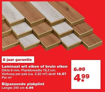 Aanbiedingen Laminaat wit eiken of bruin eiken - Huismerk - Praxis - Geldig van 13/03/2017 tot 19/03/2017 bij Praxis