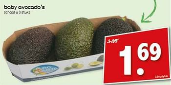 Aanbiedingen Baby avocado`s - Huismerk - Agrimarkt - Geldig van 13/03/2017 tot 19/03/2017 bij Agrimarkt